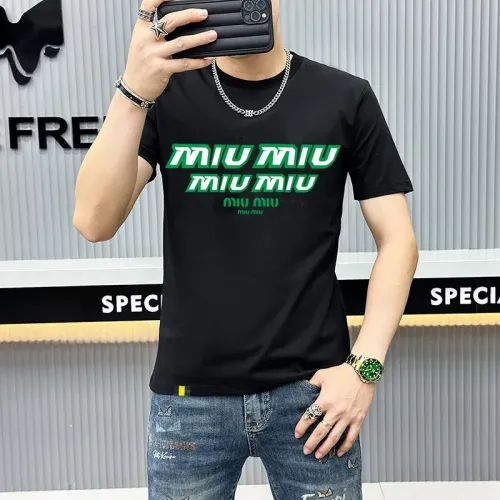 Cheap MIU MIU T-Shirts Short Sleeved For Men #1429240 Replica Wholesale [$40.00 USD] [ITEM#1429240] on Replica MIU MIU T-Shirts