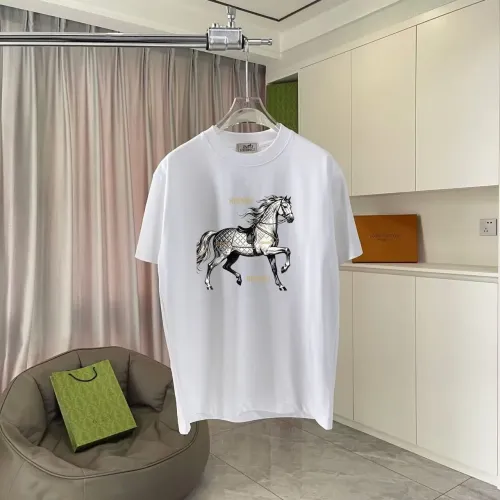 Cheap Hermes T-Shirts Short Sleeved For Unisex #1429652 Replica Wholesale [$42.00 USD] [ITEM#1429652] on Replica Hermes T-Shirts
