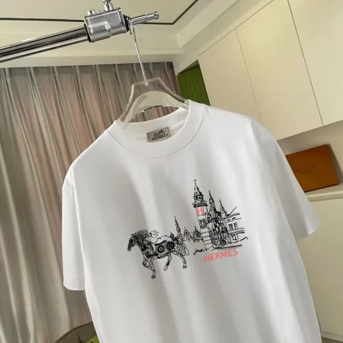 Cheap Hermes T-Shirts Short Sleeved For Unisex #1429664 Replica Wholesale [$42.00 USD] [ITEM#1429664] on Replica Hermes T-Shirts