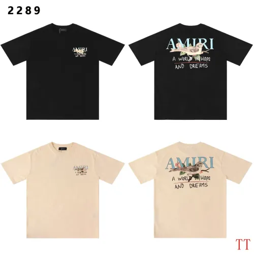 Cheap Amiri T-Shirts Short Sleeved For Unisex #1429915 Replica Wholesale [$32.00 USD] [ITEM#1429915] on Replica Amiri T-Shirts