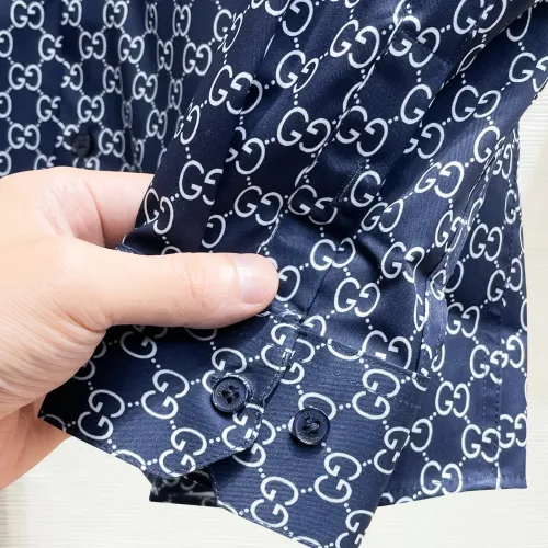 Cheap Gucci Shirts Long Sleeved For Men #1430144 Replica Wholesale [$80.00 USD] [ITEM#1430144] on Replica Gucci Shirts