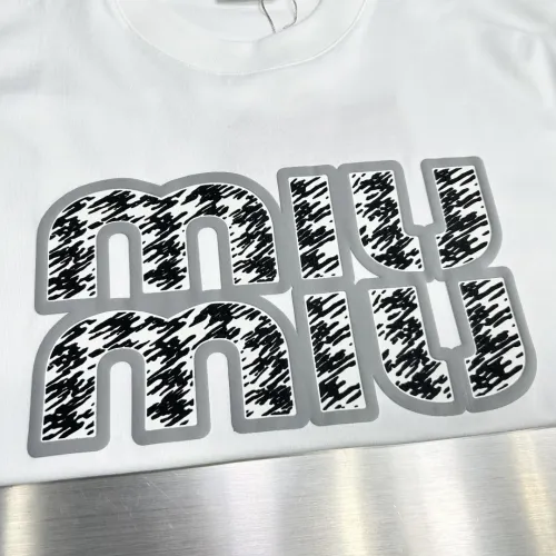 Cheap MIU MIU T-Shirts Short Sleeved For Men #1430379 Replica Wholesale [$82.00 USD] [ITEM#1430379] on Replica MIU MIU T-Shirts
