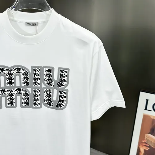 Cheap MIU MIU T-Shirts Short Sleeved For Men #1430379 Replica Wholesale [$82.00 USD] [ITEM#1430379] on Replica MIU MIU T-Shirts