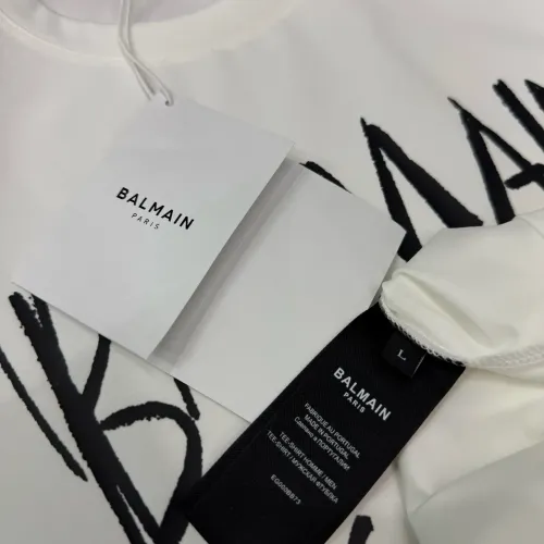 Cheap Balmain T-Shirts Short Sleeved For Unisex #1430505 Replica Wholesale [$72.00 USD] [ITEM#1430505] on Replica Balmain T-Shirts