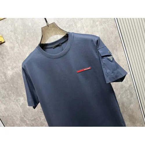 Cheap Prada T-Shirts Short Sleeved For Men #1430711 Replica Wholesale [$88.00 USD] [ITEM#1430711] on Replica Prada T-Shirts