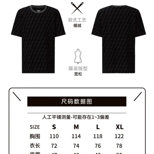 Cheap Fendi T-Shirts Short Sleeved For Unisex #1430724 Replica Wholesale [$64.00 USD] [ITEM#1430724] on Replica Fendi T-Shirts