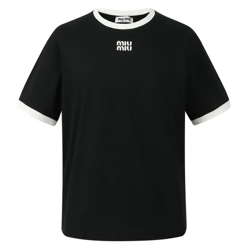 Cheap MIU MIU T-Shirts Short Sleeved For Unisex #1430729 Replica Wholesale [$52.00 USD] [ITEM#1430729] on Replica MIU MIU T-Shirts