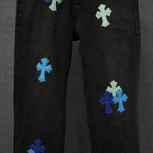 Cheap Chrome Hearts Jeans For Men #1430743 Replica Wholesale [$48.00 USD] [ITEM#1430743] on Replica Chrome Hearts Jeans