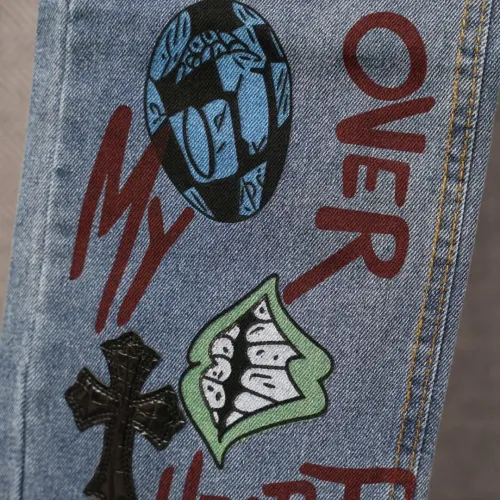 Cheap Chrome Hearts Jeans For Men #1430767 Replica Wholesale [$52.00 USD] [ITEM#1430767] on Replica Chrome Hearts Jeans