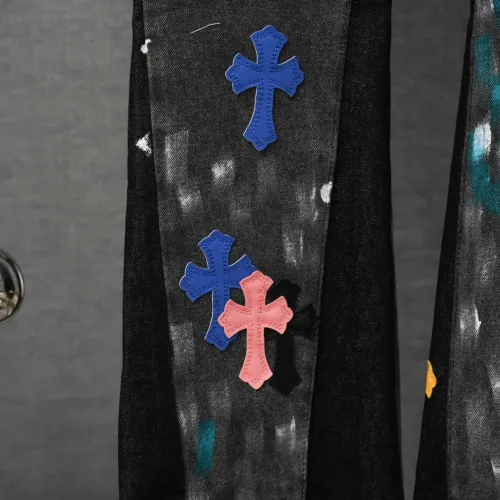 Cheap Chrome Hearts Jeans For Men #1430819 Replica Wholesale [$68.00 USD] [ITEM#1430819] on Replica Chrome Hearts Jeans