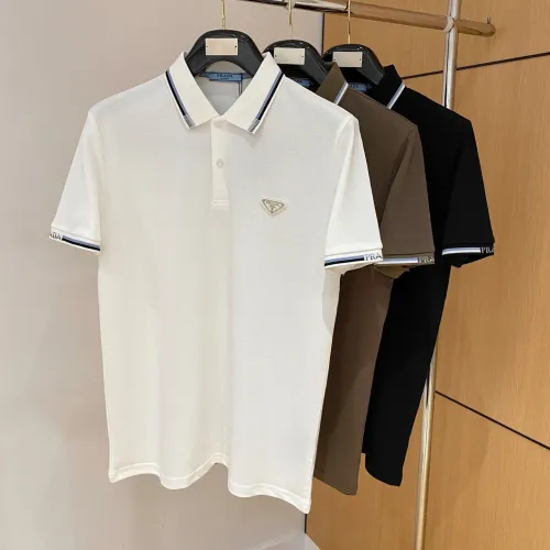 Cheap Prada T-Shirts Short Sleeved For Men #1431405 Replica Wholesale [$48.00 USD] [ITEM#1431405] on Replica Prada T-Shirts