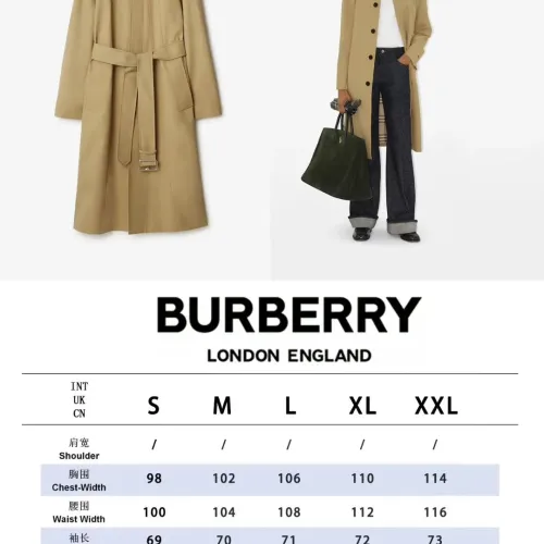 Cheap Burberry Trench Coat Long Sleeved For Women #1431463 Replica Wholesale [$162.00 USD] [ITEM#1431463] on Replica Burberry Trench Coat