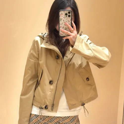 Cheap Burberry Trench Coat Long Sleeved For Women #1431469 Replica Wholesale [$128.00 USD] [ITEM#1431469] on Replica Burberry Trench Coat