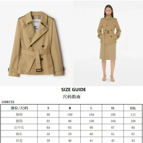 Cheap Burberry Trench Coat Long Sleeved For Women #1431473 Replica Wholesale [$160.00 USD] [ITEM#1431473] on Replica Burberry Trench Coat