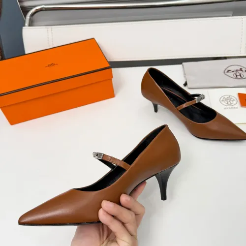 Cheap Hermes High-Heeled Shoes For Women #1431680 Replica Wholesale [$98.00 USD] [ITEM#1431680] on Replica Hermes High-Heeled Shoes