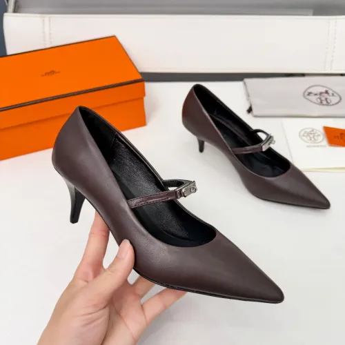 Cheap Hermes High-Heeled Shoes For Women #1431681 Replica Wholesale [$98.00 USD] [ITEM#1431681] on Replica Hermes High-Heeled Shoes