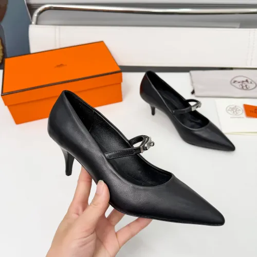 Cheap Hermes High-Heeled Shoes For Women #1431682 Replica Wholesale [$98.00 USD] [ITEM#1431682] on Replica Hermes High-Heeled Shoes