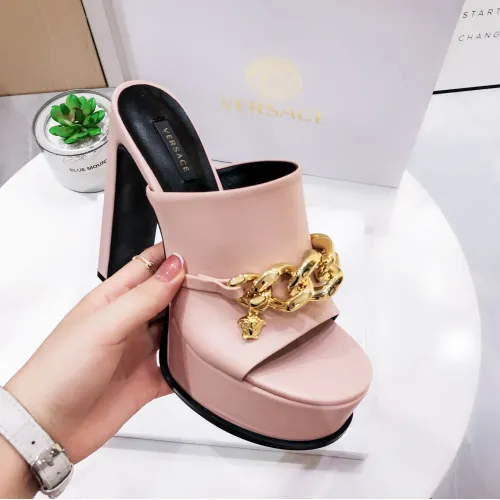 Cheap Versace Slippers For Women #1431916 Replica Wholesale [$118.00 USD] [ITEM#1431916] on Replica Versace Slippers