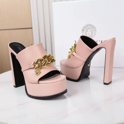 Cheap Versace Slippers For Women #1431916 Replica Wholesale [$118.00 USD] [ITEM#1431916] on Replica Versace Slippers