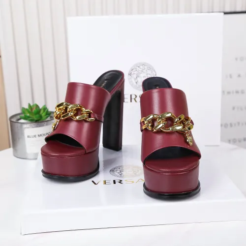 Cheap Versace Slippers For Women #1431919 Replica Wholesale [$118.00 USD] [ITEM#1431919] on Replica Versace Slippers