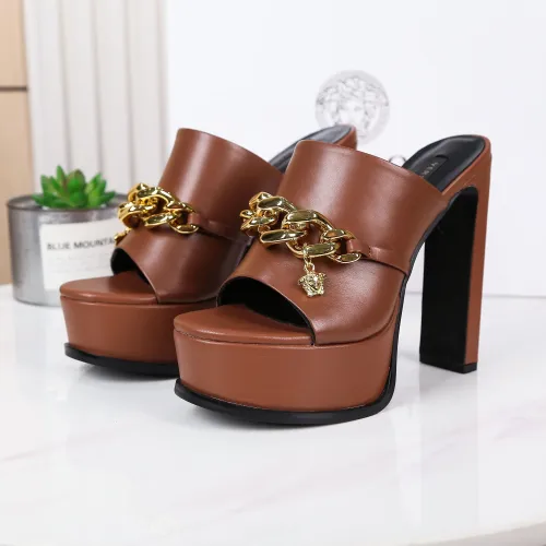 Cheap Versace Slippers For Women #1431920 Replica Wholesale [$118.00 USD] [ITEM#1431920] on Replica Versace Slippers