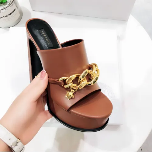 Cheap Versace Slippers For Women #1431920 Replica Wholesale [$118.00 USD] [ITEM#1431920] on Replica Versace Slippers