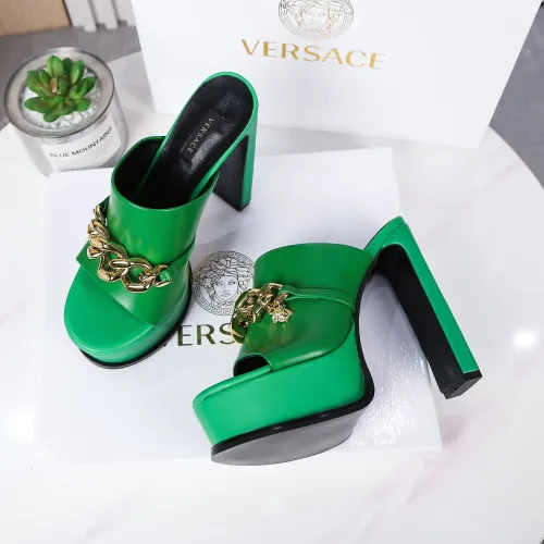 Cheap Versace Slippers For Women #1431921 Replica Wholesale [$118.00 USD] [ITEM#1431921] on Replica Versace Slippers