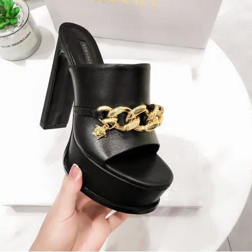 Cheap Versace Slippers For Women #1431922 Replica Wholesale [$118.00 USD] [ITEM#1431922] on Replica Versace Slippers