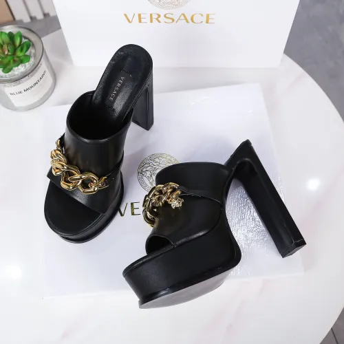 Cheap Versace Slippers For Women #1431922 Replica Wholesale [$118.00 USD] [ITEM#1431922] on Replica Versace Slippers