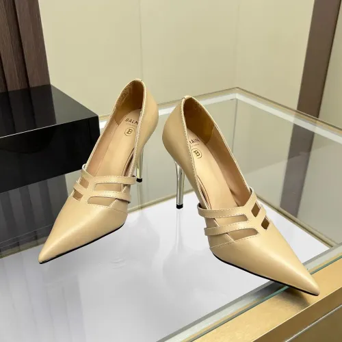 Cheap Balmain High-Heeled Shoes For Women #1432035 Replica Wholesale [$82.00 USD] [ITEM#1432035] on Replica Balmain High-Heeled Shoes