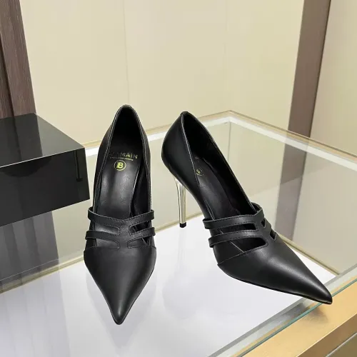 Cheap Balmain High-Heeled Shoes For Women #1432037 Replica Wholesale [$82.00 USD] [ITEM#1432037] on Replica Balmain High-Heeled Shoes