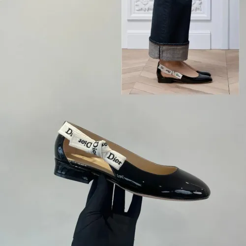 Cheap Christian Dior Flat Shoes For Women #1432124 Replica Wholesale [$92.00 USD] [ITEM#1432124] on Replica Christian Dior Flat Shoes