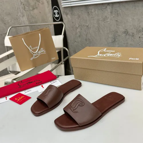 Cheap Christian Louboutin CL Slippers For Women #1432221 Replica Wholesale [$92.00 USD] [ITEM#1432221] on Replica Christian Louboutin CL Slippers