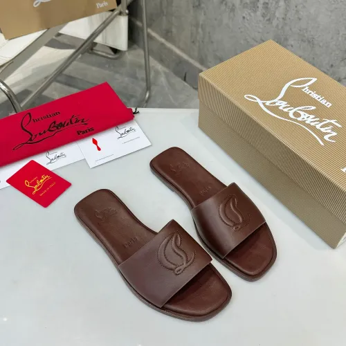 Cheap Christian Louboutin CL Slippers For Women #1432221 Replica Wholesale [$92.00 USD] [ITEM#1432221] on Replica Christian Louboutin CL Slippers