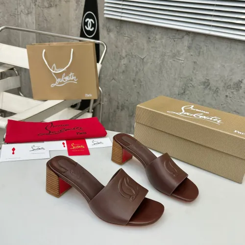 Cheap Christian Louboutin CL Slippers For Women #1432222 Replica Wholesale [$96.00 USD] [ITEM#1432222] on Replica Christian Louboutin CL Slippers
