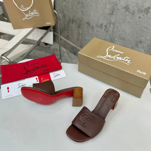 Cheap Christian Louboutin CL Slippers For Women #1432222 Replica Wholesale [$96.00 USD] [ITEM#1432222] on Replica Christian Louboutin CL Slippers