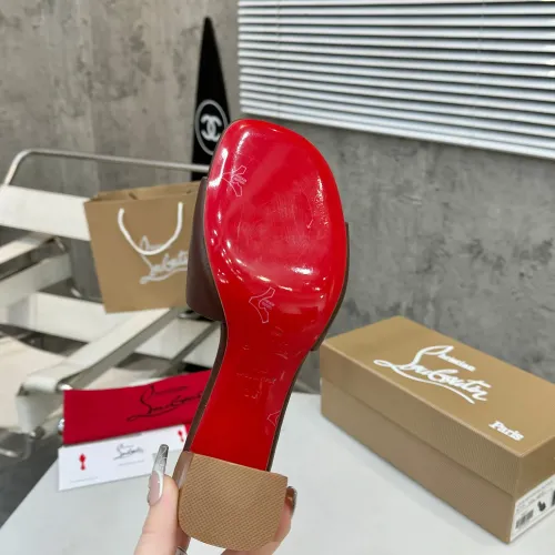 Cheap Christian Louboutin CL Slippers For Women #1432222 Replica Wholesale [$96.00 USD] [ITEM#1432222] on Replica Christian Louboutin CL Slippers