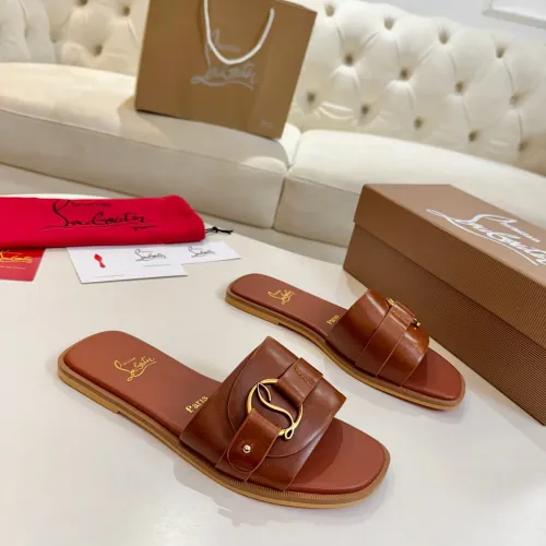 Cheap Christian Louboutin CL Slippers For Women #1432223 Replica Wholesale [$96.00 USD] [ITEM#1432223] on Replica Christian Louboutin CL Slippers