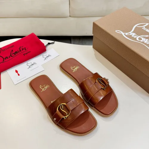 Cheap Christian Louboutin CL Slippers For Women #1432223 Replica Wholesale [$96.00 USD] [ITEM#1432223] on Replica Christian Louboutin CL Slippers