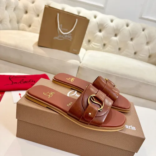 Cheap Christian Louboutin CL Slippers For Women #1432223 Replica Wholesale [$96.00 USD] [ITEM#1432223] on Replica Christian Louboutin CL Slippers