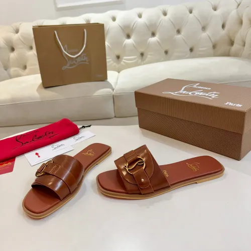 Cheap Christian Louboutin CL Slippers For Women #1432223 Replica Wholesale [$96.00 USD] [ITEM#1432223] on Replica Christian Louboutin CL Slippers