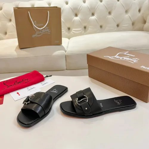 Cheap Christian Louboutin CL Slippers For Women #1432224 Replica Wholesale [$96.00 USD] [ITEM#1432224] on Replica Christian Louboutin CL Slippers
