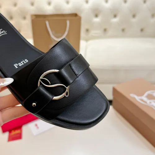 Cheap Christian Louboutin CL Slippers For Women #1432224 Replica Wholesale [$96.00 USD] [ITEM#1432224] on Replica Christian Louboutin CL Slippers
