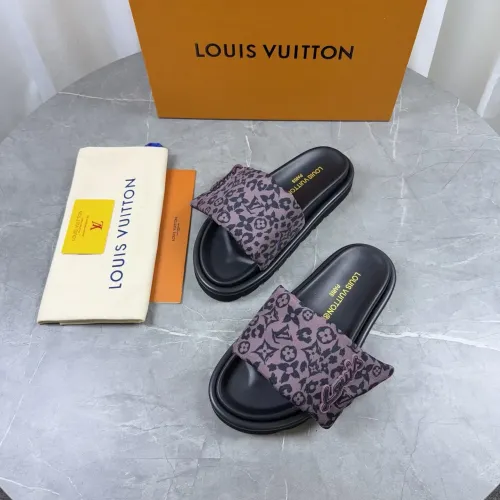 Cheap Louis Vuitton Slippers For Women #1432265 Replica Wholesale [$76.00 USD] [ITEM#1432265] on Replica Louis Vuitton Slippers