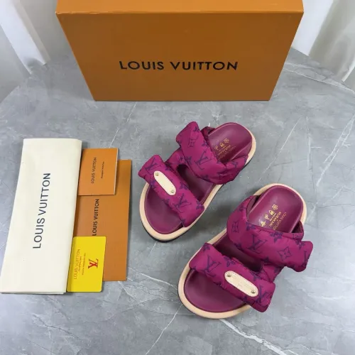 Cheap Louis Vuitton Slippers For Women #1432269 Replica Wholesale [$82.00 USD] [ITEM#1432269] on Replica Louis Vuitton Slippers