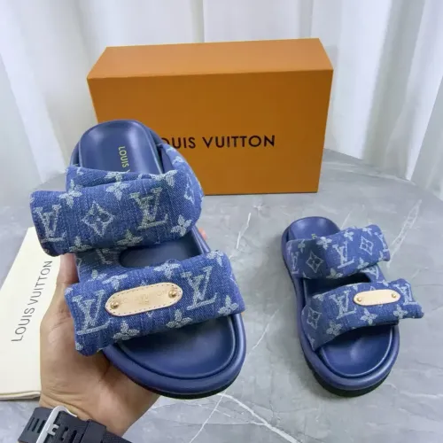 Cheap Louis Vuitton Slippers For Women #1432271 Replica Wholesale [$82.00 USD] [ITEM#1432271] on Replica Louis Vuitton Slippers