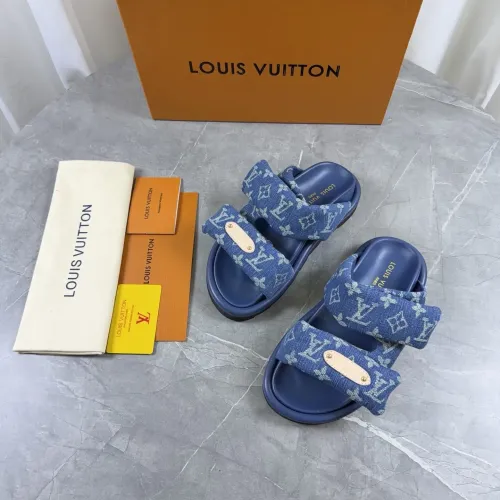 Cheap Louis Vuitton Slippers For Women #1432271 Replica Wholesale [$82.00 USD] [ITEM#1432271] on Replica Louis Vuitton Slippers