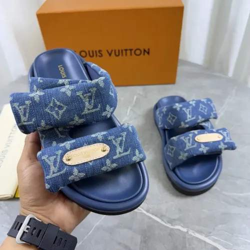 Cheap Louis Vuitton Slippers For Women #1432271 Replica Wholesale [$82.00 USD] [ITEM#1432271] on Replica Louis Vuitton Slippers
