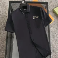 Cheap Christian Dior Shirts Short Sleeved For Men #1423712 Replica Wholesale [$38.00 USD] [ITEM#1423712] on Replica Christian Dior Shirts