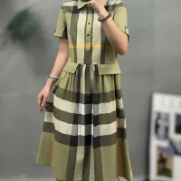 Cheap Burberry Dresses Short Sleeved For Women #1423756 Replica Wholesale [$76.00 USD] [ITEM#1423756] on Replica Burberry Dresses